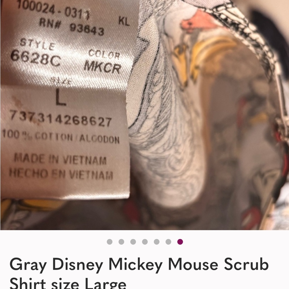 Disney ⚡️ Gray Women's Tee with Mickey Mouse Design size Large - Picture 6 of 7